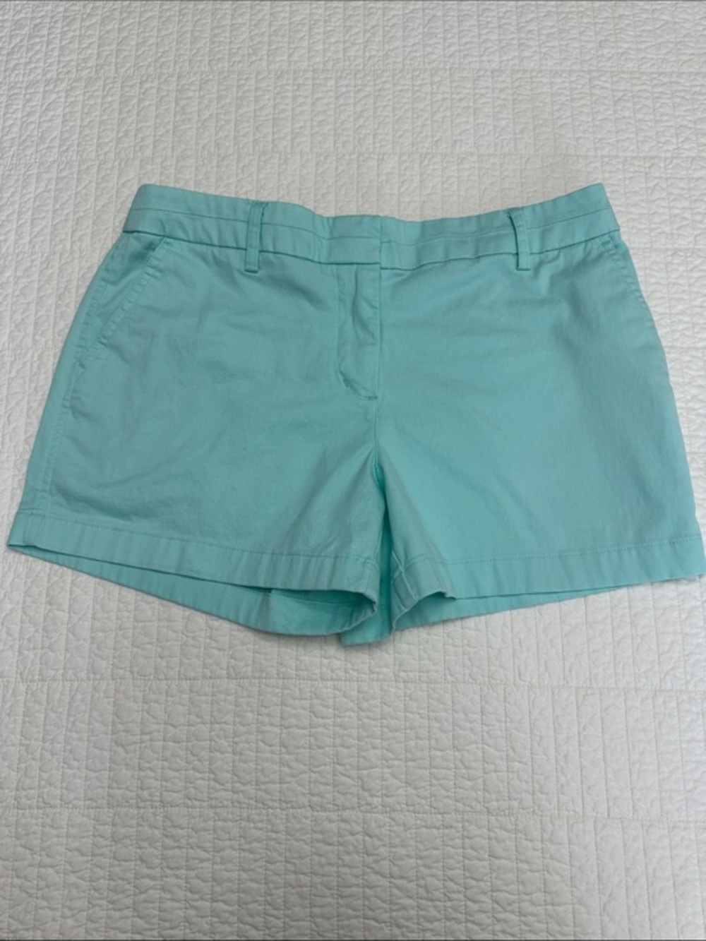 Cambridge Dry Goods Aqua Chino Shorts size 8 cotton stretch blend EUC
